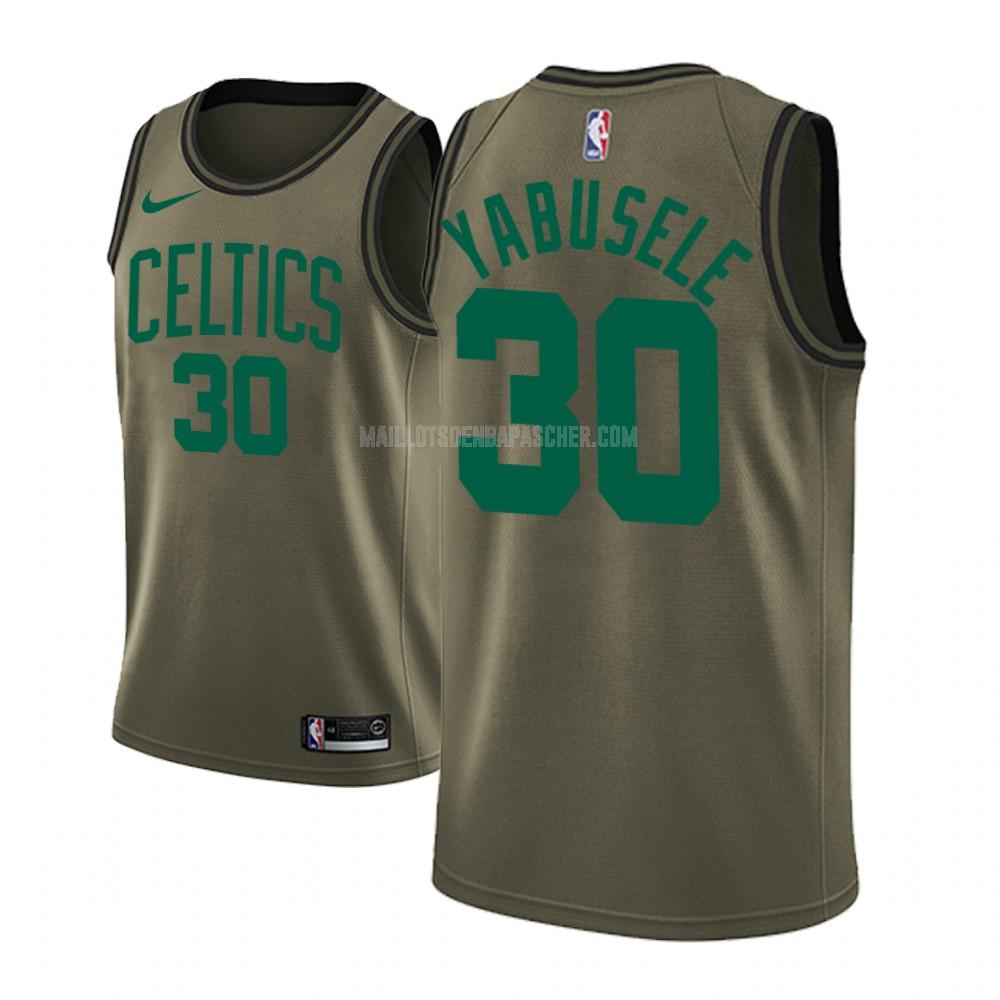 maillot nba homme de boston celtics guerschon yabusele 30 vert militaire mode version