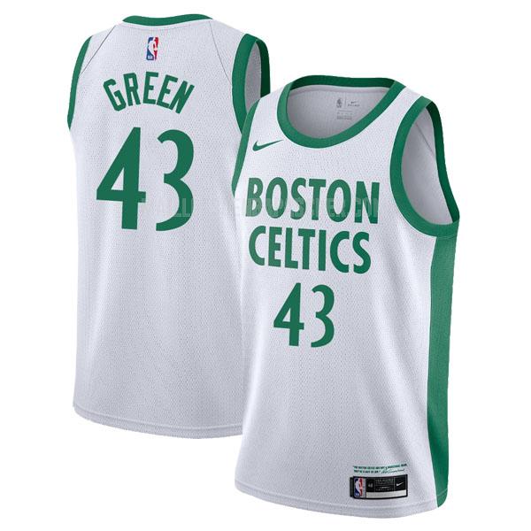 maillot nba homme de boston celtics javonte green 43 blanc city edition 2020-21