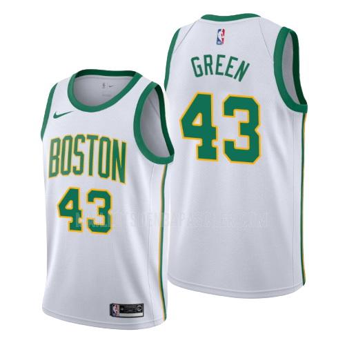 maillot nba homme de boston celtics javonte green 43 blanc vert city edition