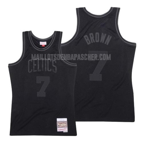 maillot nba homme de boston celtics jaylen brown 7 noir hardwood classics