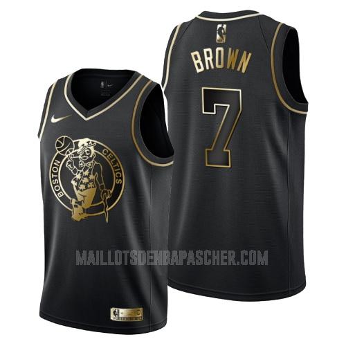 maillot nba homme de boston celtics jaylen brown 7 noir or version