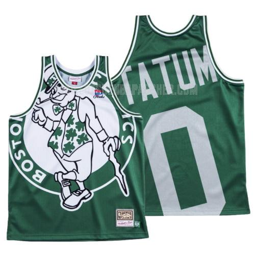 maillot nba homme de boston celtics jayson tatum 0 vert big face