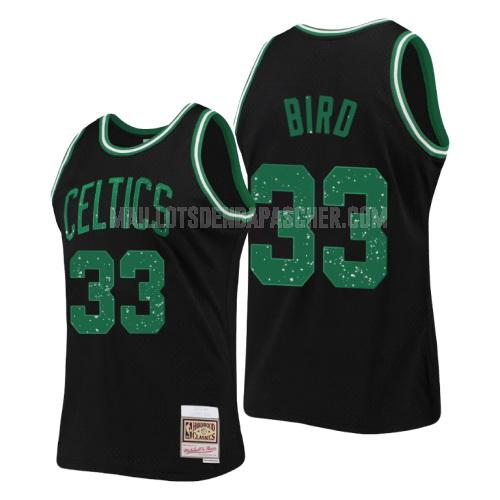 maillot nba homme de boston celtics larry bird 33 noir collection de bagues