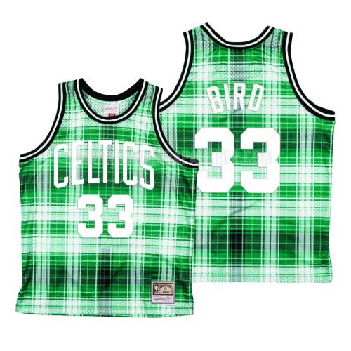 maillot nba homme de boston celtics larry bird 33 vert hardwood classics