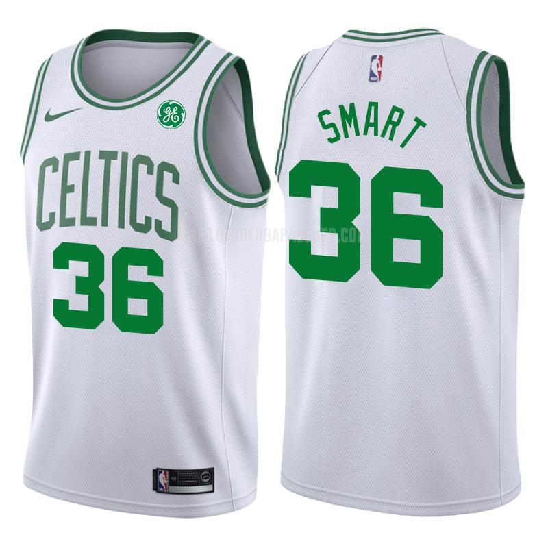 maillot nba homme de boston celtics marcus smart 36 blanc association 2017-18