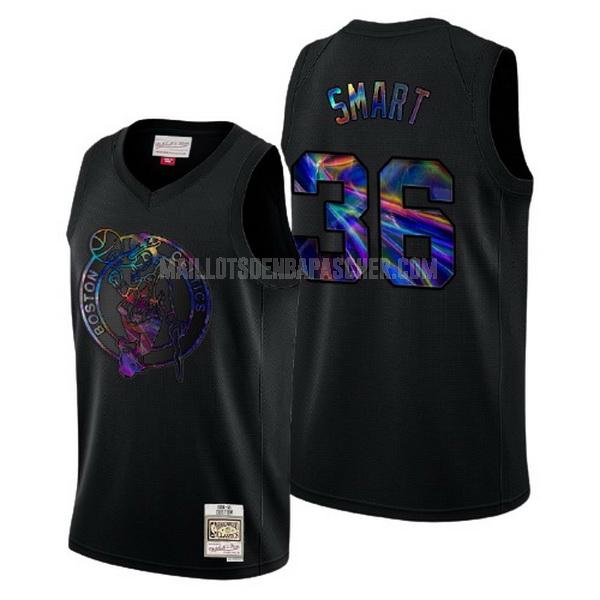 maillot nba homme de boston celtics marcus smart 36 noir logo holographic