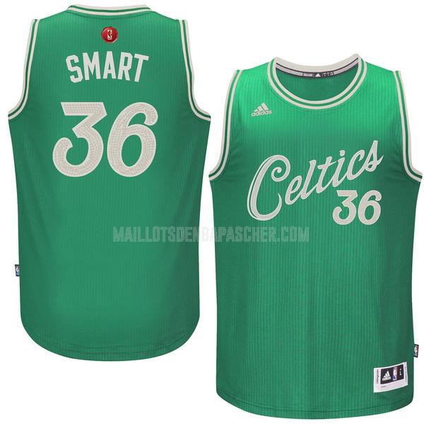 maillot nba homme de boston celtics marcus smart 36 vert noël 2015