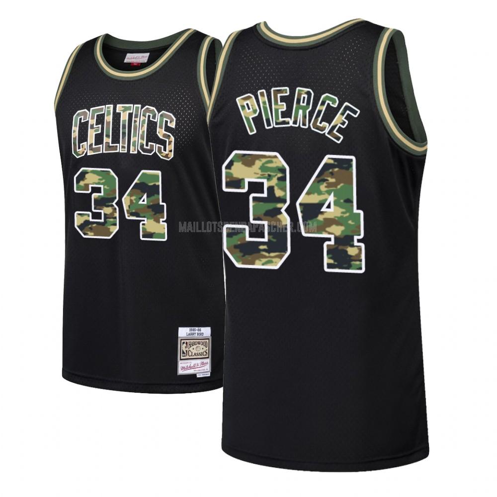 maillot nba homme de boston celtics paul pierce 34 noir feu droit camouflage