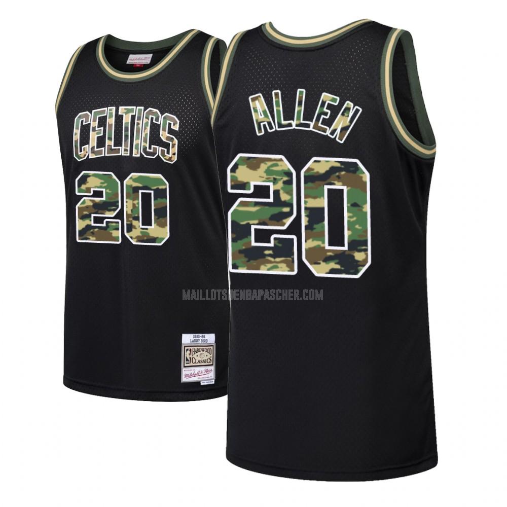 maillot nba homme de boston celtics ray allen 20 noir feu droit camouflage