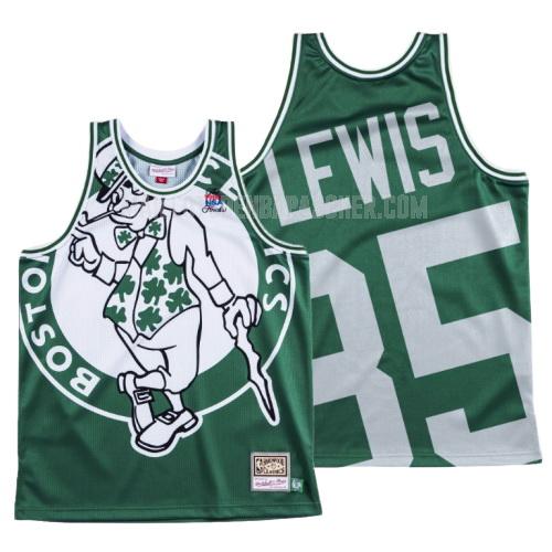 maillot nba homme de boston celtics reggie lewis 35 vert big face