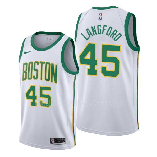 maillot nba homme de boston celtics romeo langford 45 blanc city edition