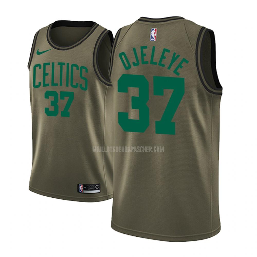 maillot nba homme de boston celtics semi ojeleye 37 vert militaire mode version