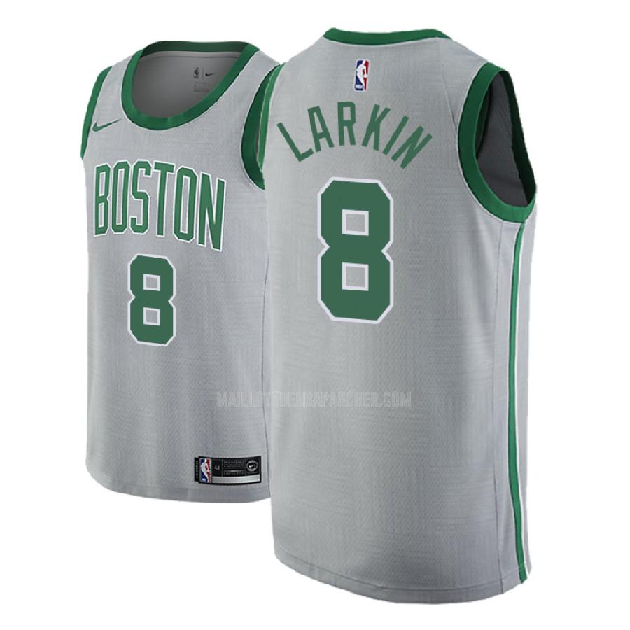 maillot nba homme de boston celtics shane larkin 8 gris city edition 2017-18