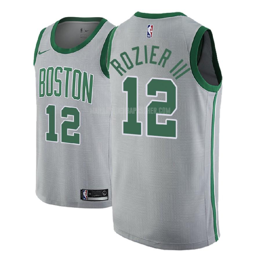 maillot nba homme de boston celtics terry rozier 12 gris city edition 2017-18