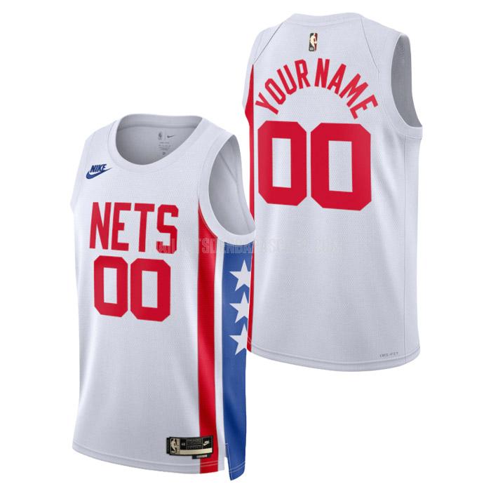 maillot nba homme de brooklyn nets custom blanc classic edition 2023