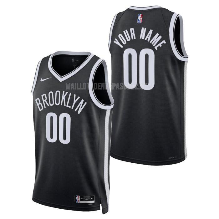 maillot nba homme de brooklyn nets custom noir icon edition 2023