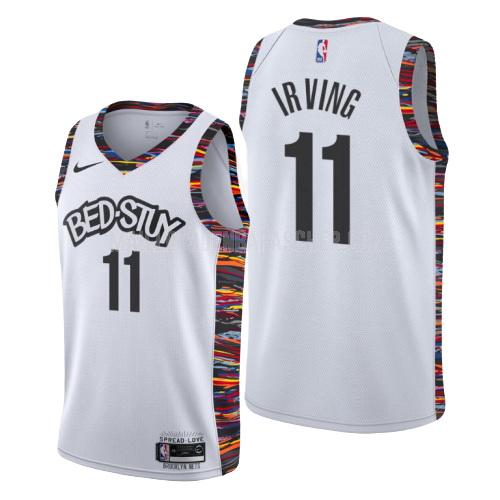 maillot nba homme de brooklyn nets kyrie irving 11 blanc city edition 2019-20
