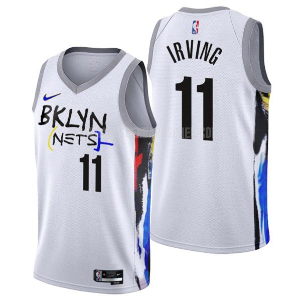 maillot nba homme de brooklyn nets kyrie irving 11 blanc city edition 2022-23