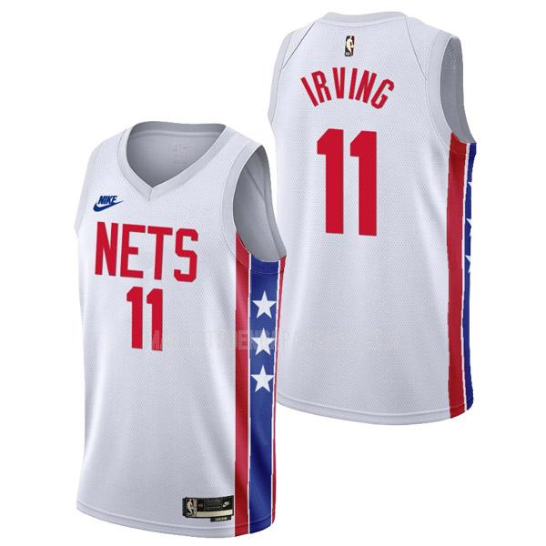 maillot nba homme de brooklyn nets kyrie irving 11 blanc classic edition 2022-23