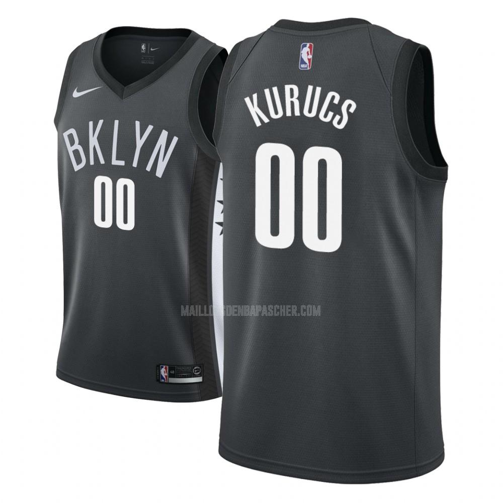 maillot nba homme de brooklyn nets rodions kurucs 0 noir statement 2018-19