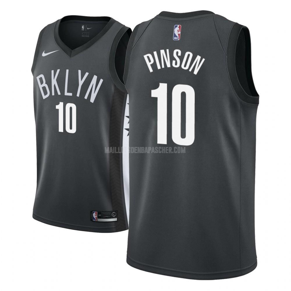 maillot nba homme de brooklyn nets theo pinson 10 gris statement