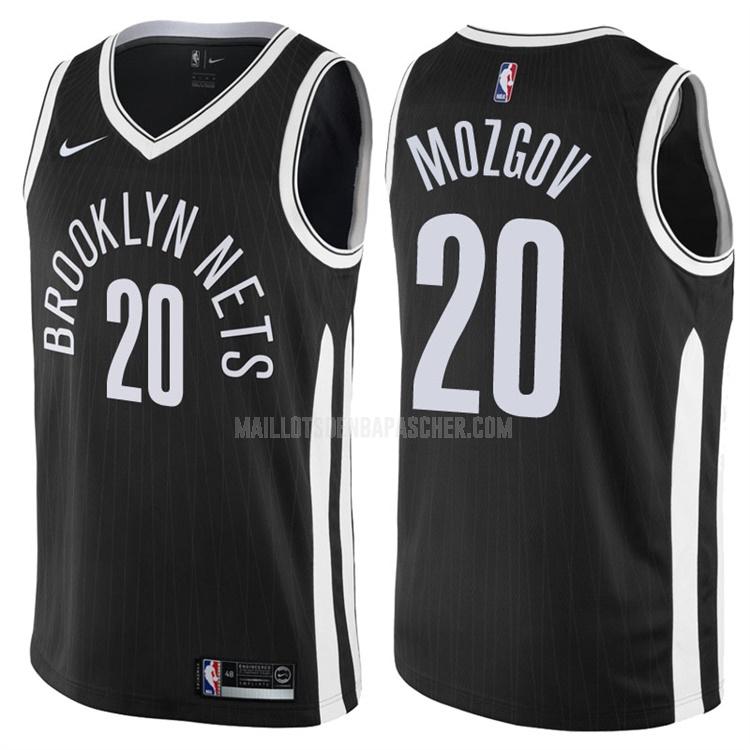 maillot nba homme de brooklyn nets timofey mozgov 20 noir city edition