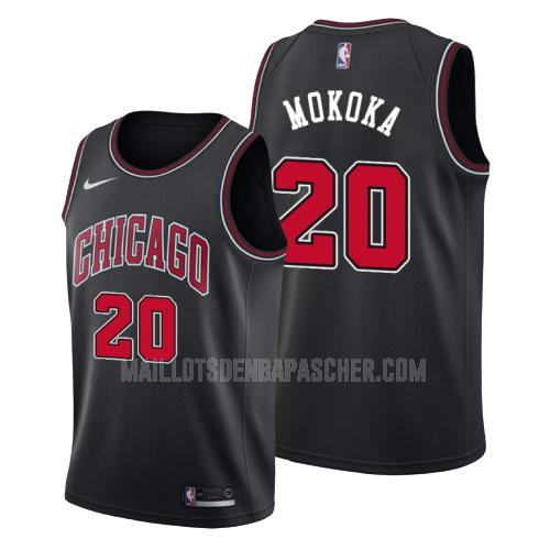 maillot nba homme de chicago bulls adam mokoka 20 noir statement