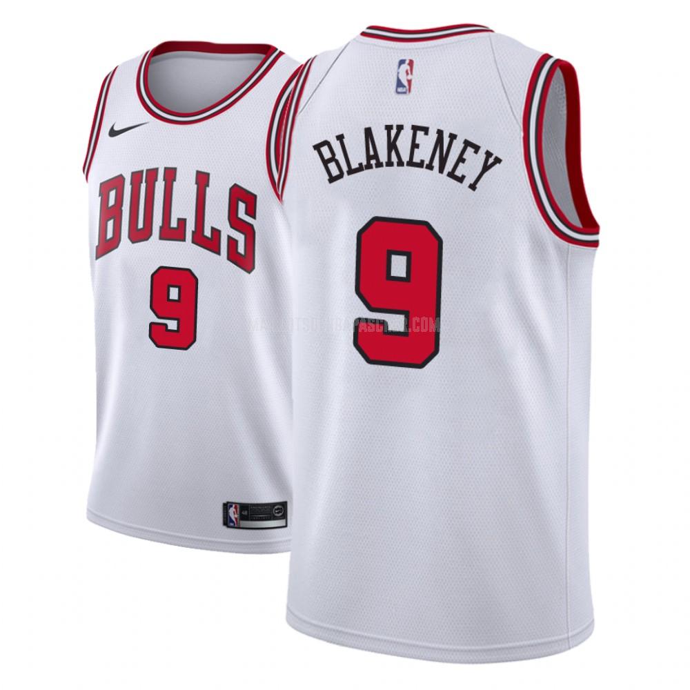 maillot nba homme de chicago bulls antonio blakeney 9 blanc association