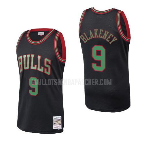 maillot nba homme de chicago bulls antonio blakeney 9 noir hardwood classics