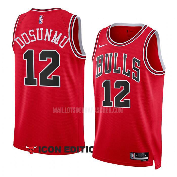 maillot nba homme de chicago bulls ayo dosunmu 12 rouge icon edition 2022-23
