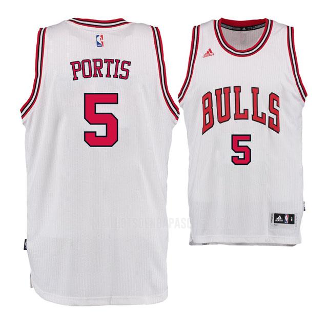 maillot nba homme de chicago bulls bobby portis 5 blanc home