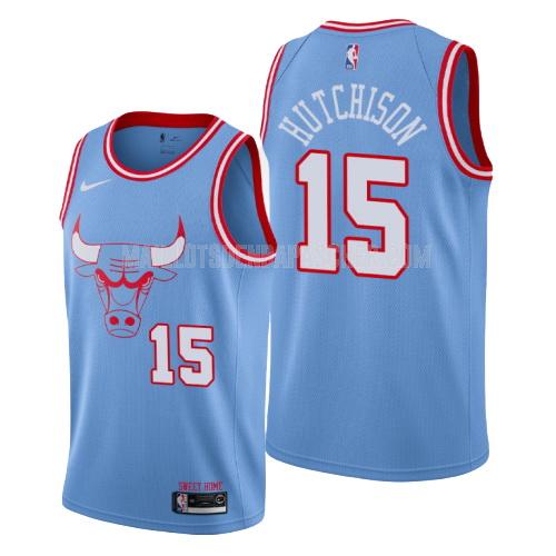 maillot nba homme de chicago bulls chandler hutchison 15 bleu city edition 2019-20