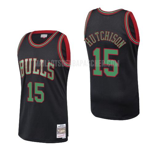 maillot nba homme de chicago bulls chandler hutchison 15 noir hardwood classics