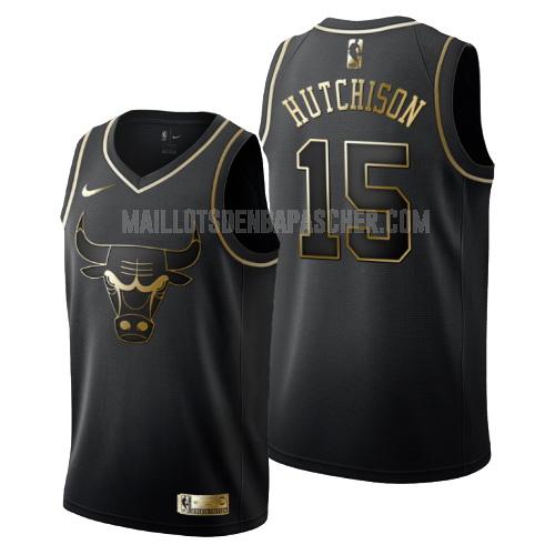 maillot nba homme de chicago bulls chandler hutchison 15 noir or version