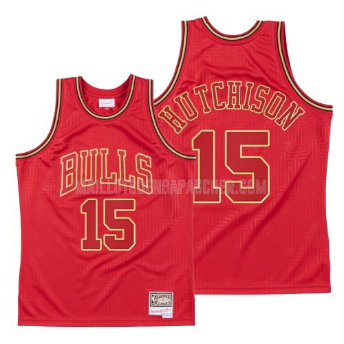 maillot nba homme de chicago bulls chandler hutchison 15 rouge throwback 2020