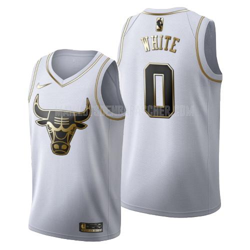 maillot nba homme de chicago bulls coby white 0 blanc or version