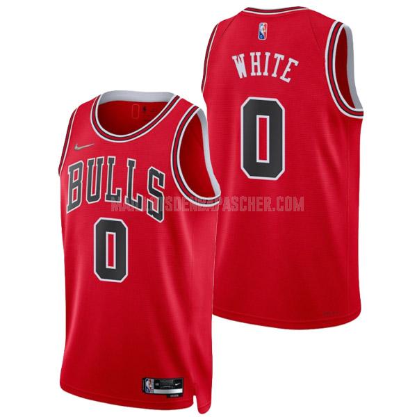 maillot nba homme de chicago bulls coby white 0 rouge 75th anniversary icon edition 2021-22