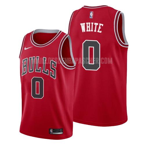 maillot nba homme de chicago bulls coby white 0 rouge icon