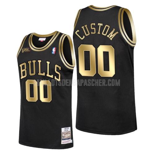 maillot nba homme de chicago bulls custom noir champions 1998