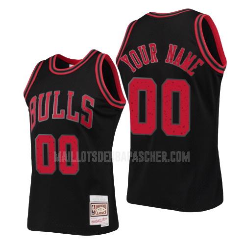 maillot nba homme de chicago bulls custom noir collection de bagues