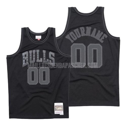 maillot nba homme de chicago bulls custom noir hardwood classics