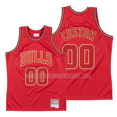 maillot nba homme de chicago bulls custom rouge throwback 2020