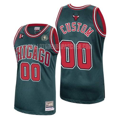 maillot nba homme de chicago bulls custom vert hardwood classics