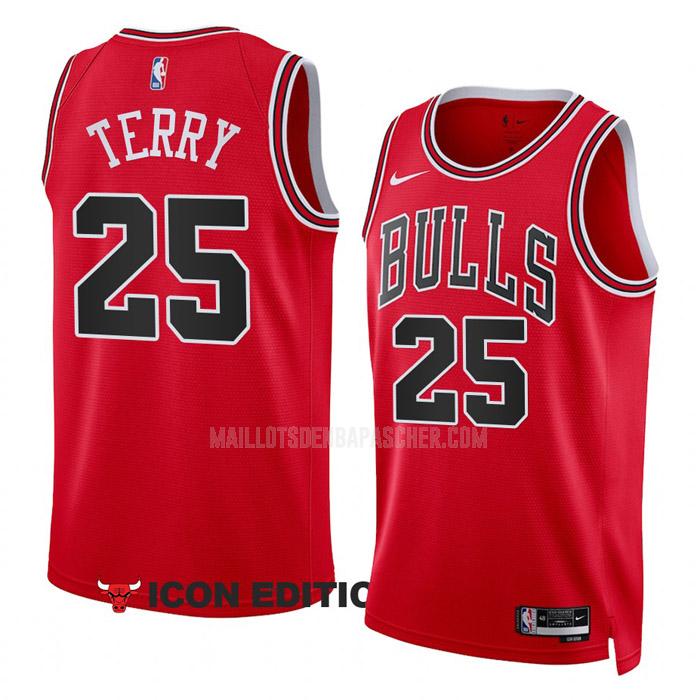 maillot nba homme de chicago bulls dalen terry 25 rouge icon edition 2022-23