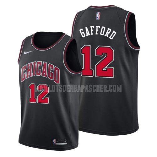 maillot nba homme de chicago bulls daniel gafford 12 noir statement