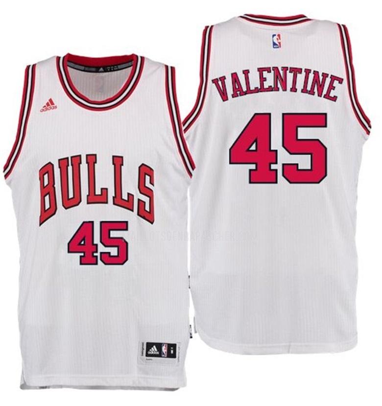 maillot nba homme de chicago bulls denzel valentine 45 blanc home 2016