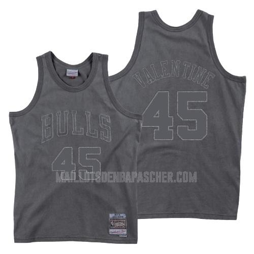 maillot nba homme de chicago bulls denzel valentine 45 gris lavé