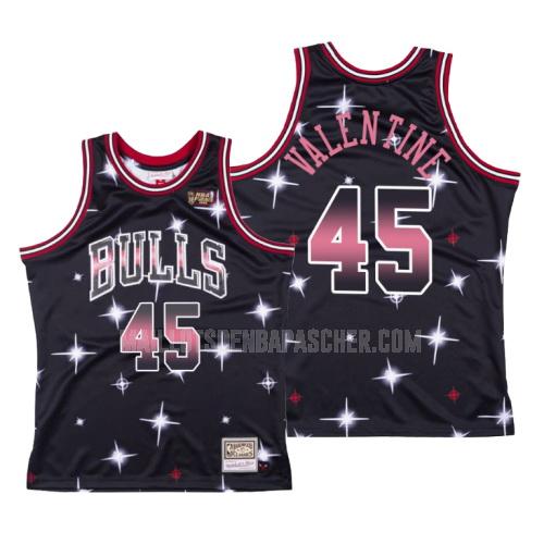 maillot nba homme de chicago bulls denzel valentine 45 noir aérographe en tricot