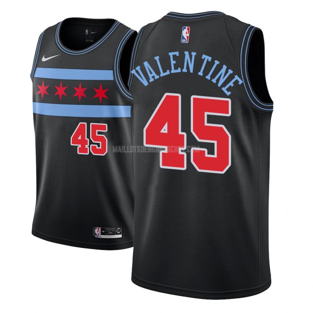 maillot nba homme de chicago bulls denzel valentine 45 noir city edition