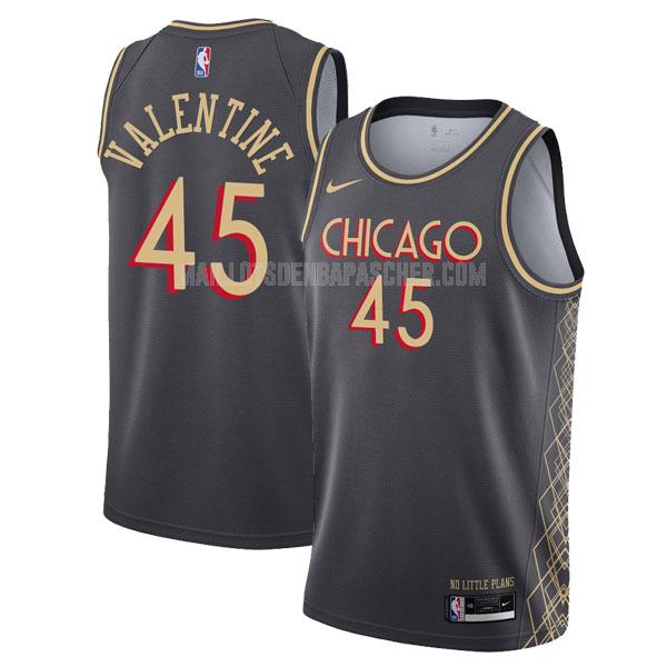 maillot nba homme de chicago bulls denzel valentine 45 noir city edition 2020-21